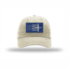 A-10 Aircraft Flag Royal & Silver Patch Dad Hat - STONE
