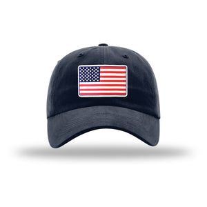 American Flag PVC Patch Unstructured Dad Hat