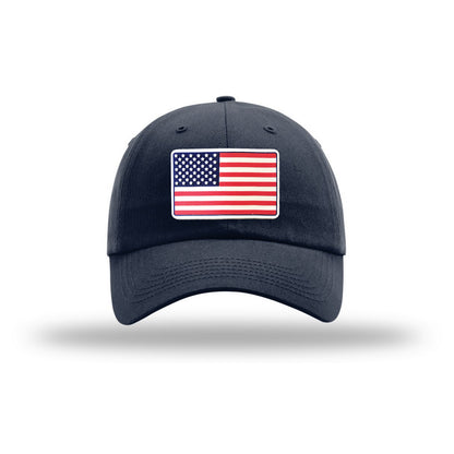 American Flag PVC Patch Structured Hat