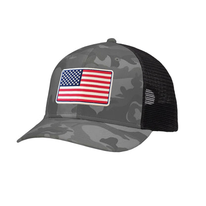American Flag PVC Patch Structured Trucker Hat