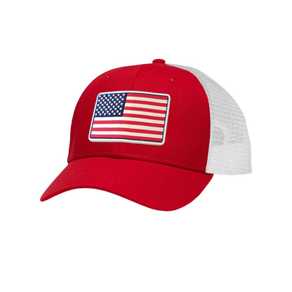American Flag PVC Patch Structured Trucker Hat