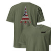 B-1 "Lancer" Rivet Flag Front & Back T-Shirt - OD Green