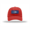 B-1 Aircraft Flag Royal & Silver Patch Dad Hat - RED