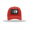 B-2 Aircraft Flag Carbon Fiber Patch Dad Hat - RED