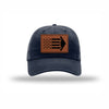 B-2 Aircraft Flag Leatherette Patch Dad Hat - NAVY