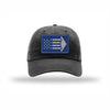 B-2 Aircraft Flag Royal & Silver Patch Dad Hat - BLACK