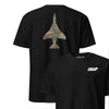 F-4 "Phantom" OCP Camo Silhouette Front & Back T-Shirt - Black
