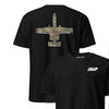 A-10 "Warthog" OCP Camo Silhouette Front & Back T-Shirt - Black