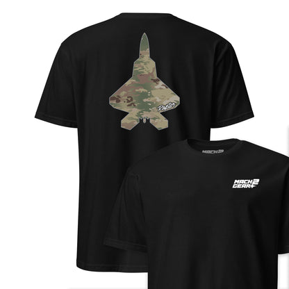 F-22 "Raptor" OCP Camo Silhouette Front & Back T-Shirt