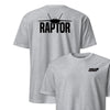 F-22 "Raptor" Blackout Front & Back T-Shirt - Heather Gray
