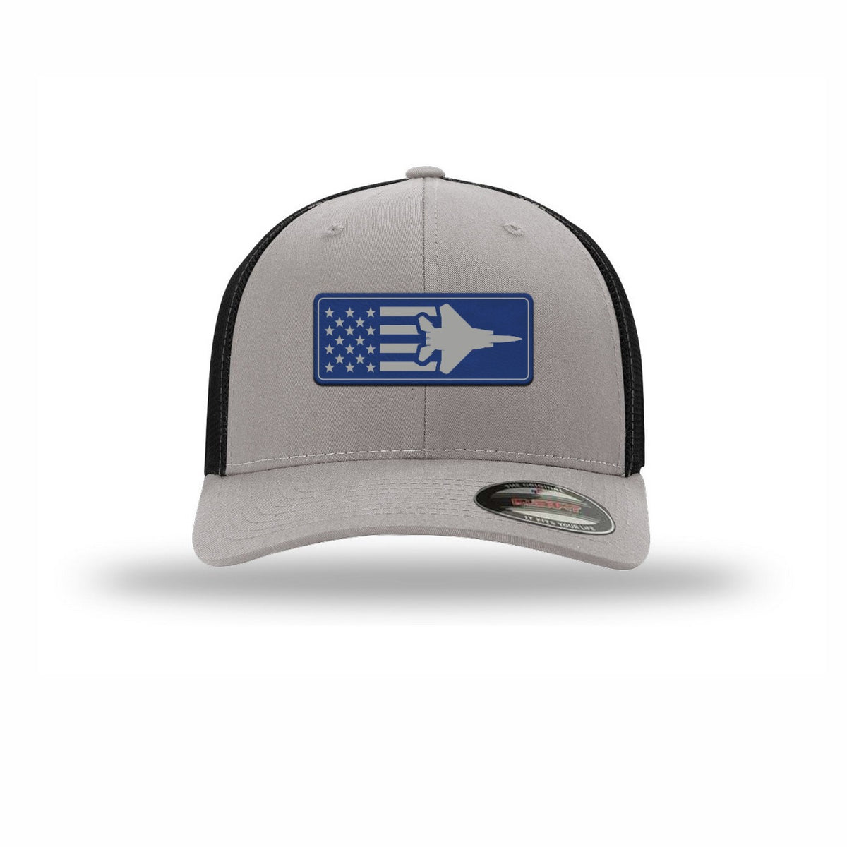 F-15 Aircraft Flag — SILVER/BLACK