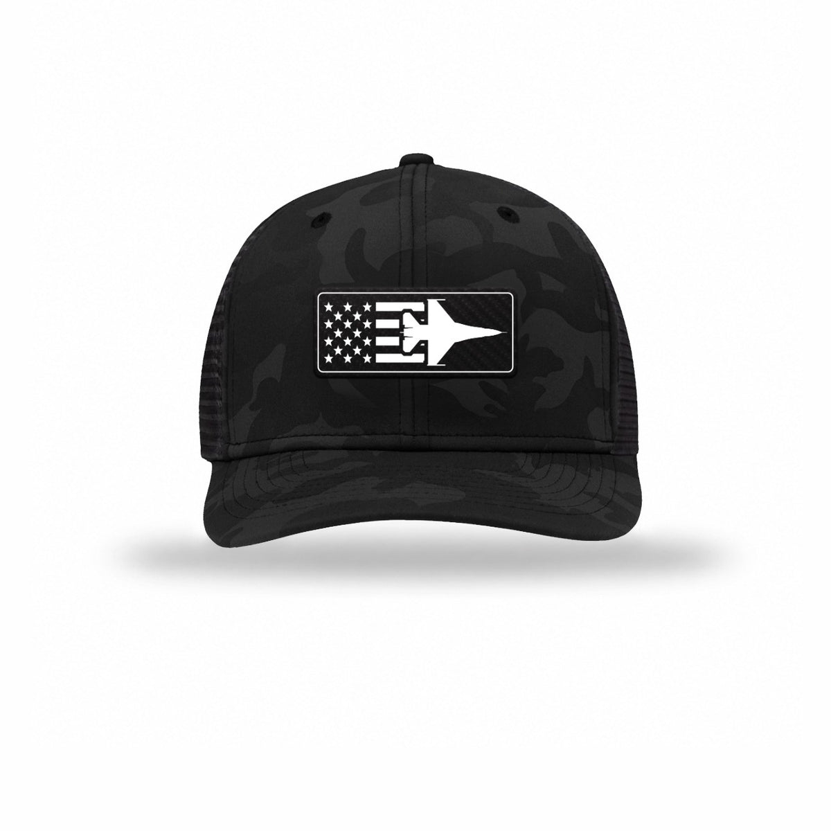 F-16 Aircraft Flag — BLACK CAMO/BLACK
