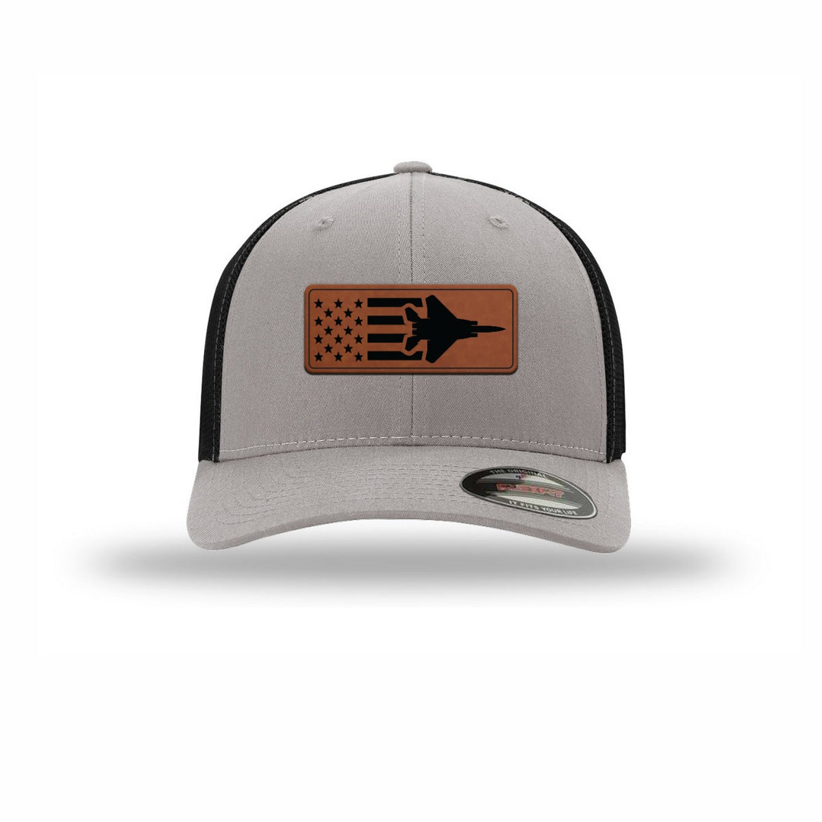 F-15 Aircraft Flag — SILVER/BLACK