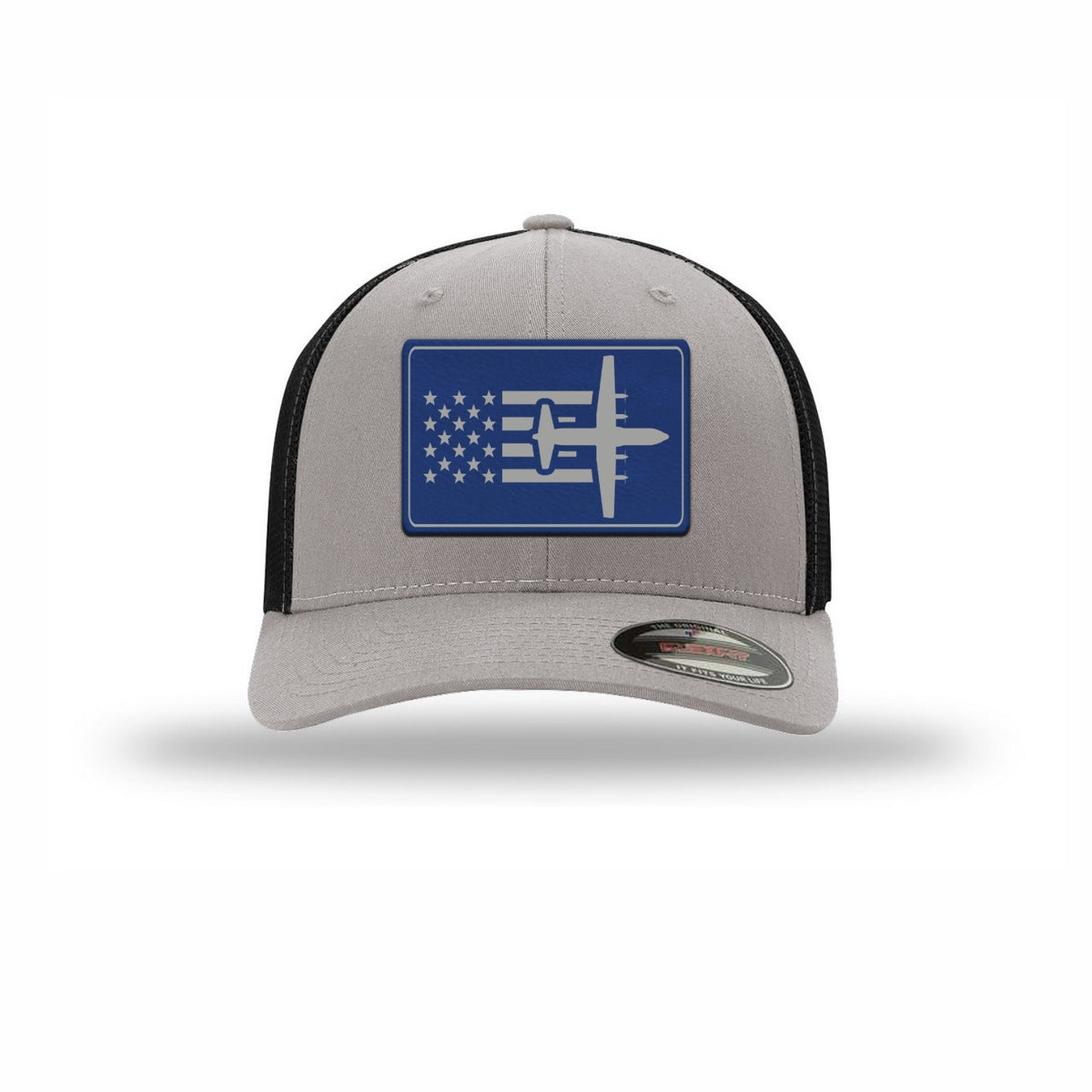 C-130 Aircraft Flag — SILVER/BLACK