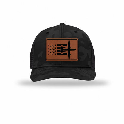 C-130 Aircraft Flag — BLACK CAMO/BLACK