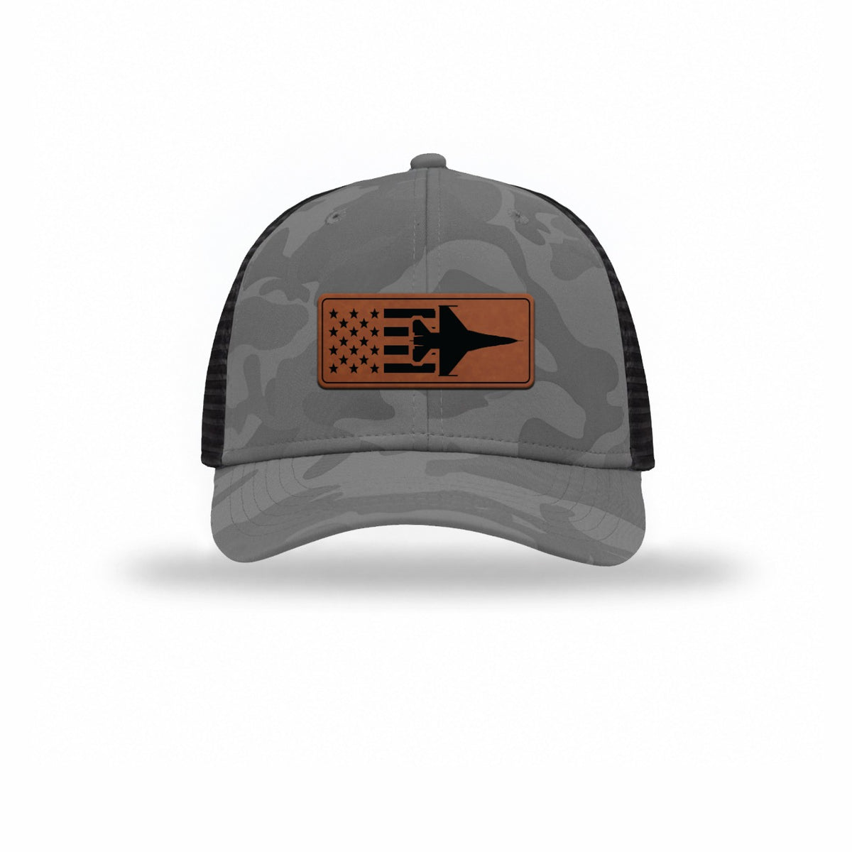 F-16 Aircraft Flag — GREY CAMO/BLACK