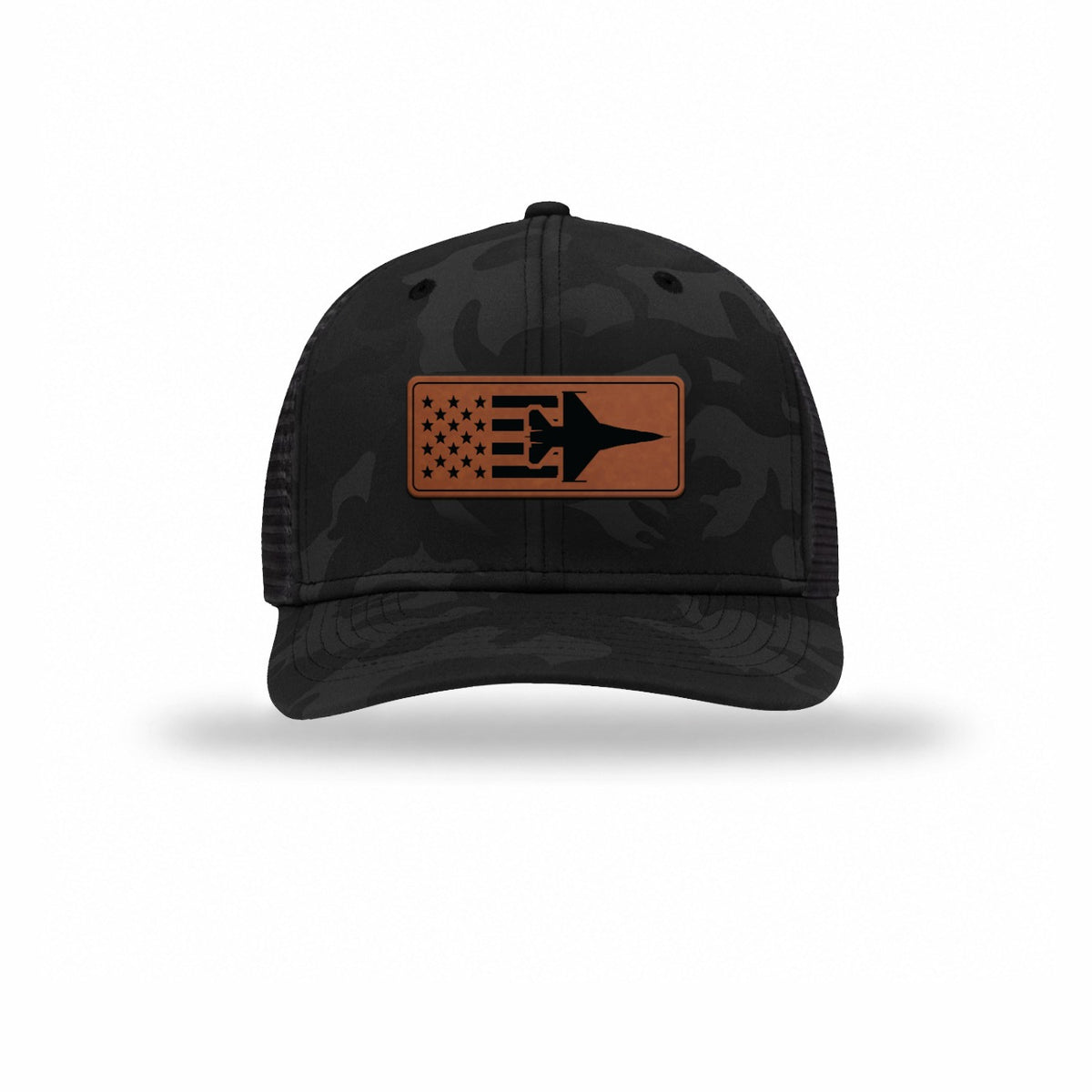 F-16 Aircraft Flag — BLACK CAMO/BLACK