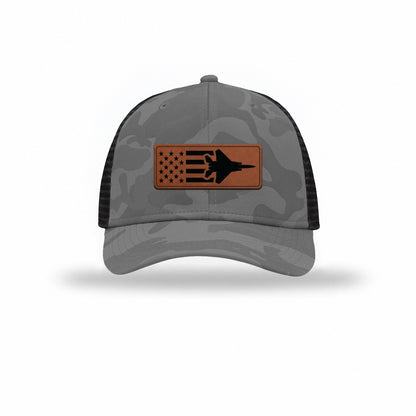 F-15 Aircraft Flag — GREY CAMO/BLACK