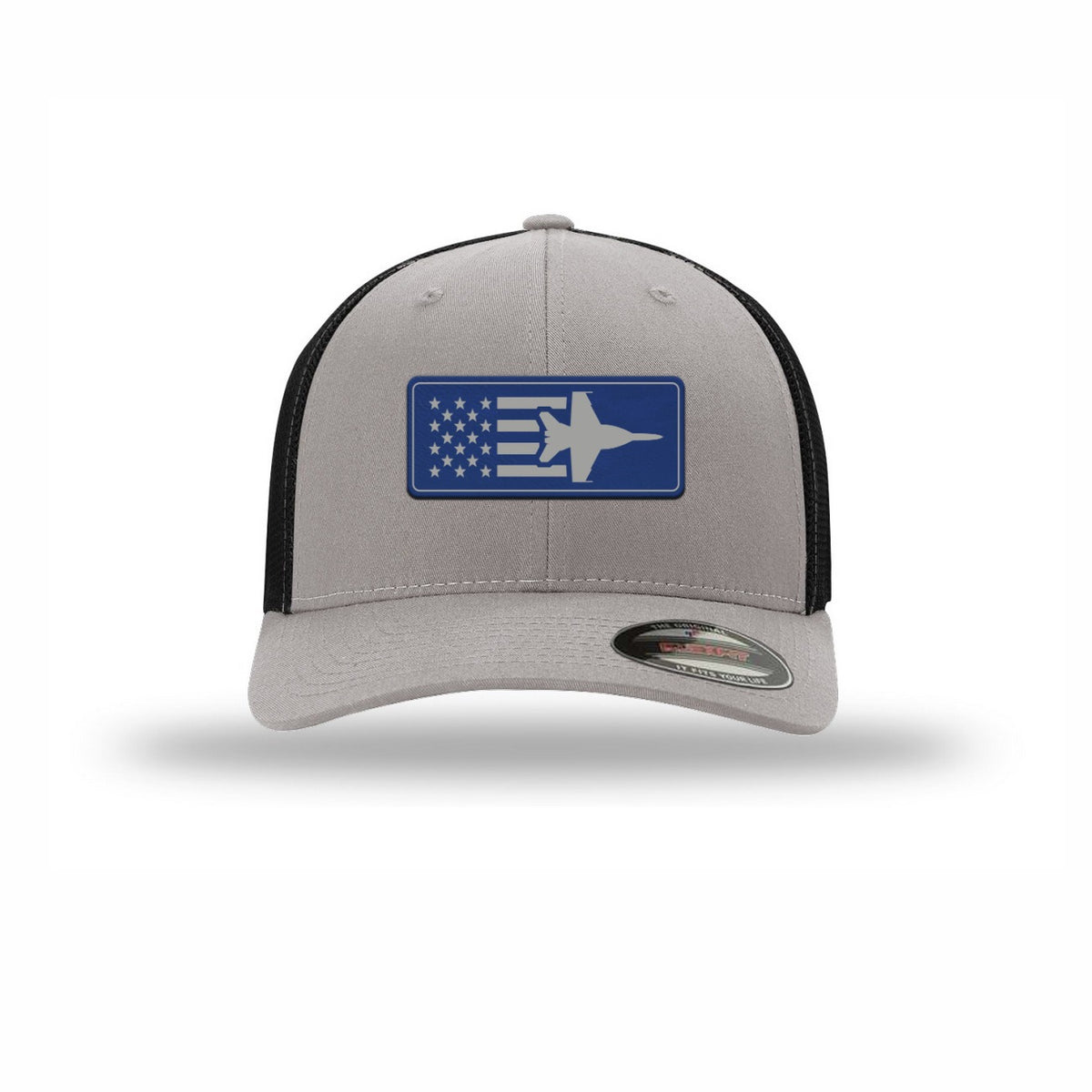 F-18 Aircraft Flag — SILVER/BLACK