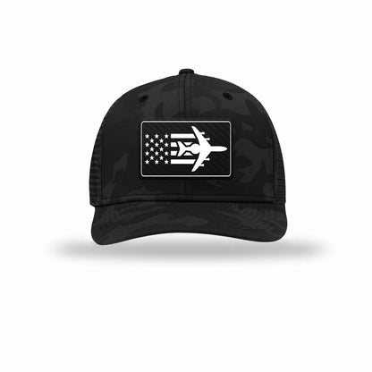 E-3 Aircraft Flag — BLACK CAMO/BLACK