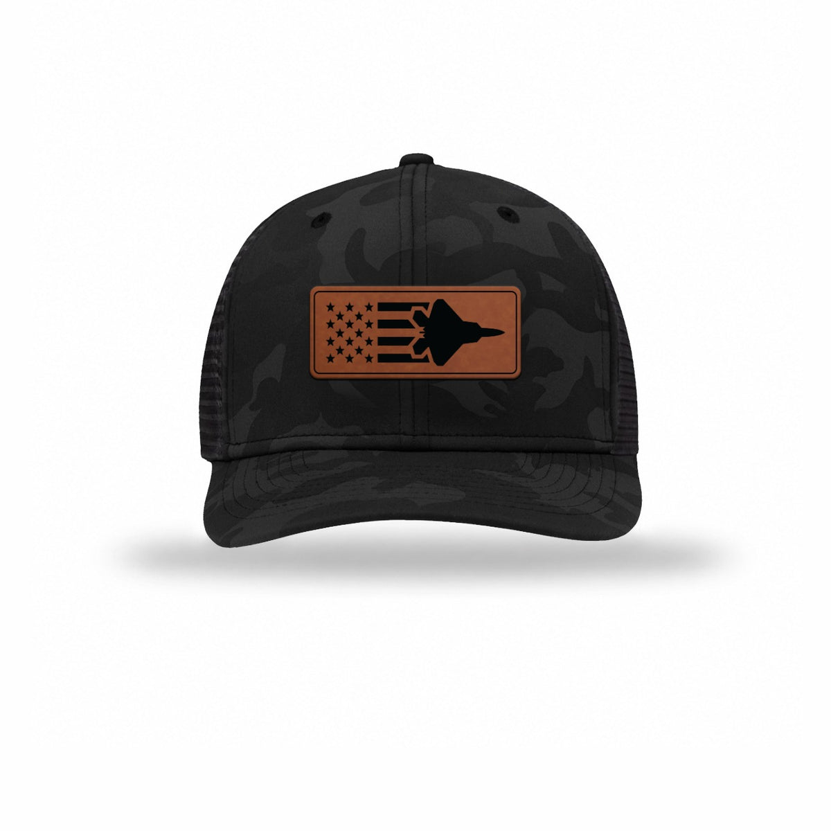 F-22 Aircraft Flag — BLACK CAMO/BLACK
