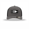 F-35 Aircraft Flag Flexfit Carbon Fiber Patch Structured Trucker - GRAPHITE/BLACK