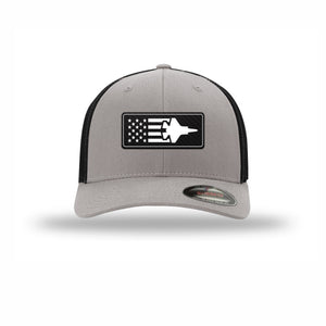 F-35 Aircraft Flag — SILVER/BLACK