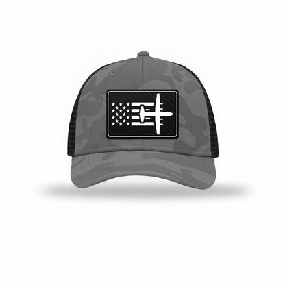 C-130 Aircraft Flag — GREY CAMO/BLACK