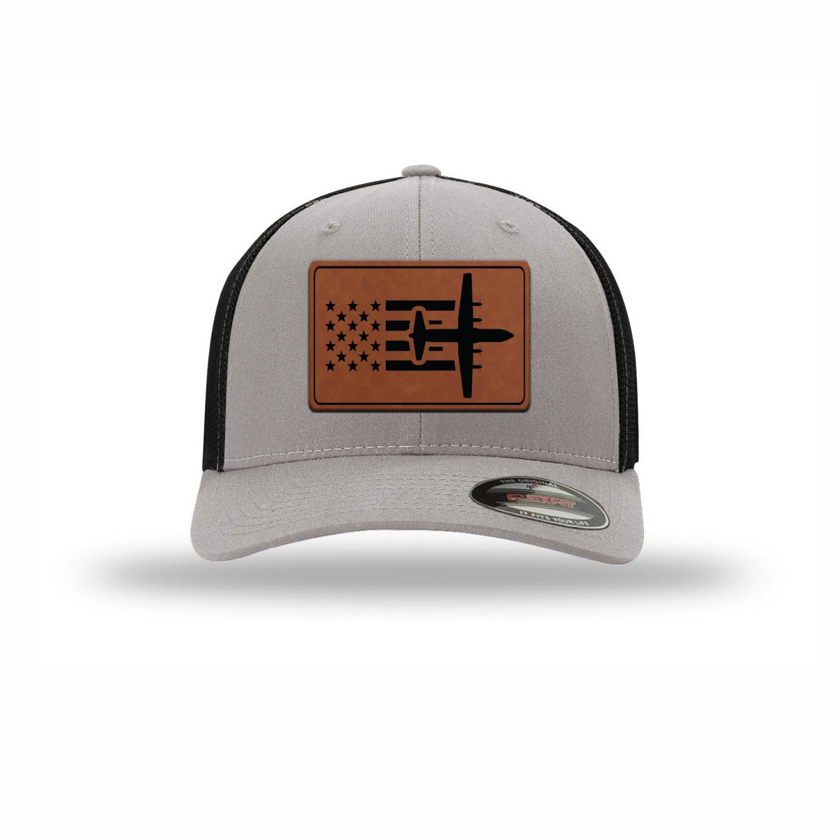 C-130 Aircraft Flag — SILVER/BLACK