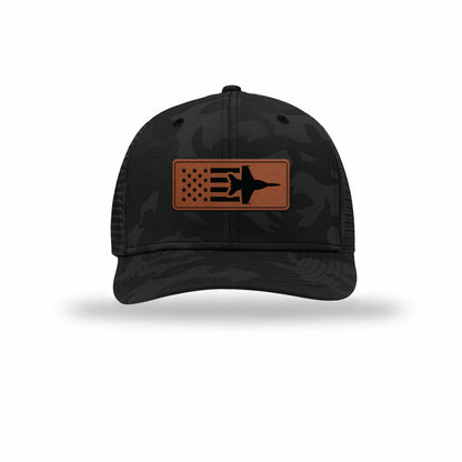 F-18 Aircraft Flag — BLACK CAMO/BLACK