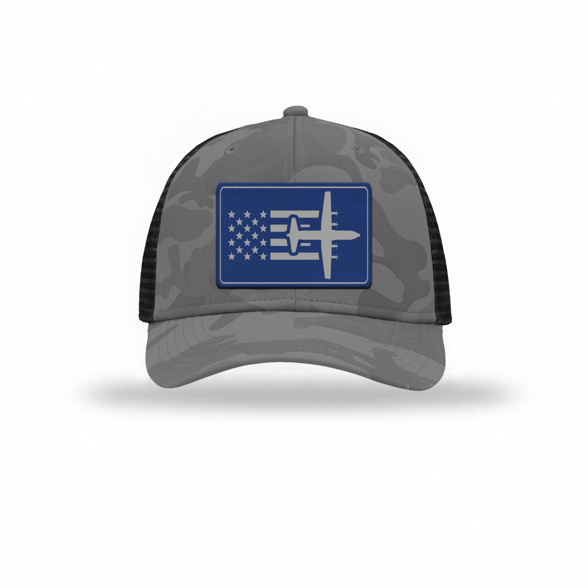 C-130 Aircraft Flag — GREY CAMO/BLACK