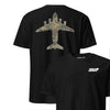 C-17 "Globemaster" OCP Camo Silhouette Front & Back T-Shirt - Black