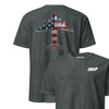 C-17 "Globemaster" Rivet Flag Front & Back T-Shirt - Charcoal Heather
