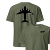 C-5 "Galaxy" Stealth Silhouette Front & Back T-Shirt - OD Green
