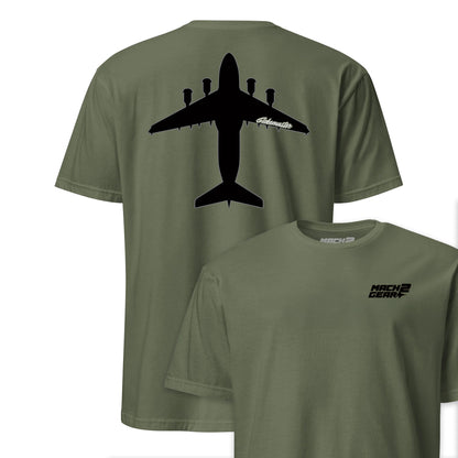 C-5 "Galaxy" Stealth Silhouette Front & Back T-Shirt