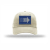 C-17 Aircraft Flag Royal & Silver Patch Dad Hat - STONE