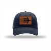 C-5 Aircraft Flag Leatherette Patch Dad Hat - NAVY