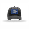 C-5 Aircraft Flag Royal & Silver Patch Dad Hat - BLACK