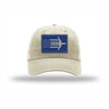C-5 Aircraft Flag Royal & Silver Patch Dad Hat - STONE