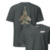 F-15 "Eagle" OCP Camo Silhouette Front & Back T-Shirt - Charcoal Heather