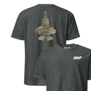 F-35 "Panther" OCP Camo Silhouette Front & Back T-Shirt