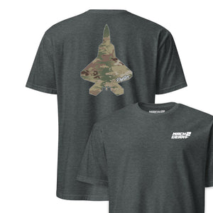 F-22 "Raptor" OCP Camo Silhouette Front & Back T-Shirt
