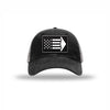 B-2 Aircraft Flag Carbon Fiber Patch Soft Mesh Trucker - BLACK/CHARCOAL