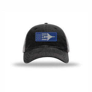 F-4 Aircraft Flag — BLACK/CHARCOAL