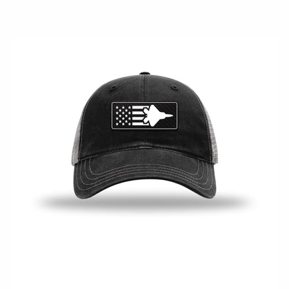 F-22 Aircraft Flag — BLACK/CHARCOAL
