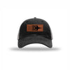 F-18 Aircraft Flag Leatherette Patch Soft Mesh Trucker - BLACK/CHARCOAL