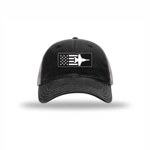 F-18 Aircraft Flag — BLACK/CHARCOAL