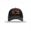 SR-71 Aircraft Flag Leatherette Patch Soft Mesh Trucker - BLACK/CHARCOAL