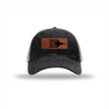 F-15 Aircraft Flag Leatherette Patch Soft Mesh Trucker - BLACK/CHARCOAL