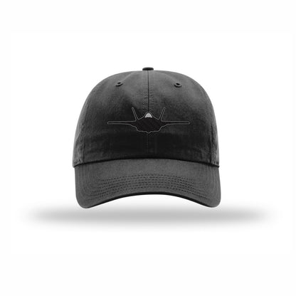 F-35 Lighting II Silhouette Carbon Fiber Patch Dad Hat